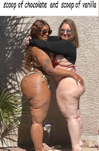 scoop of chocolate and scoop of vanilla