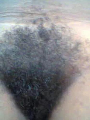 EXPOSED BLACK HAIRY PUSSY(vi)