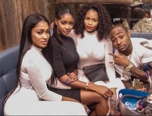 Davido with Groupies